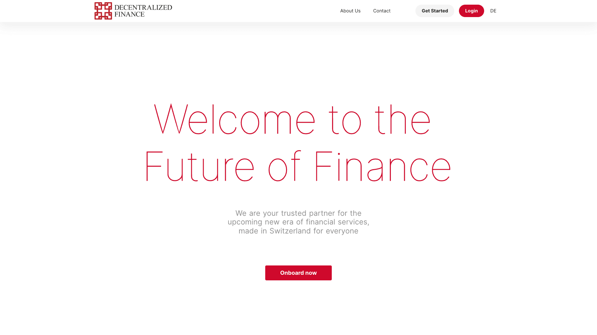 Defi.ch user interface