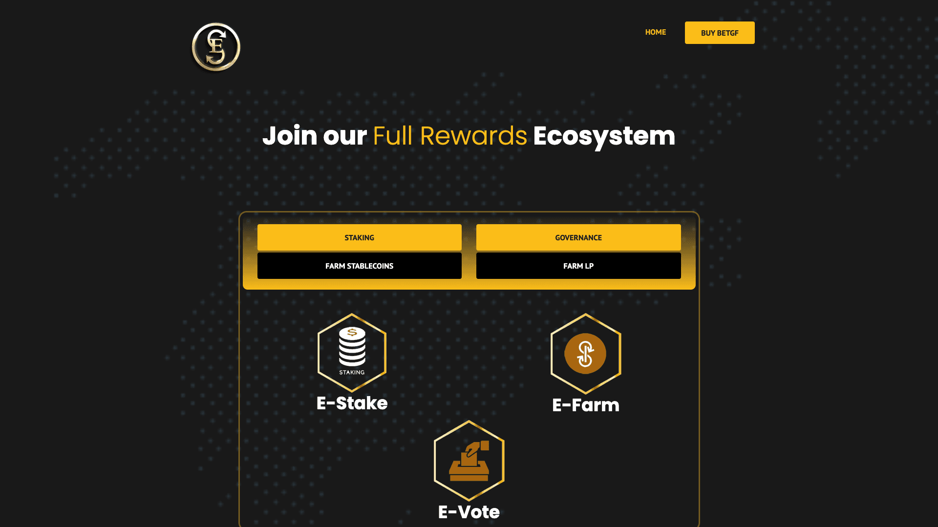 ETG Finance user interface