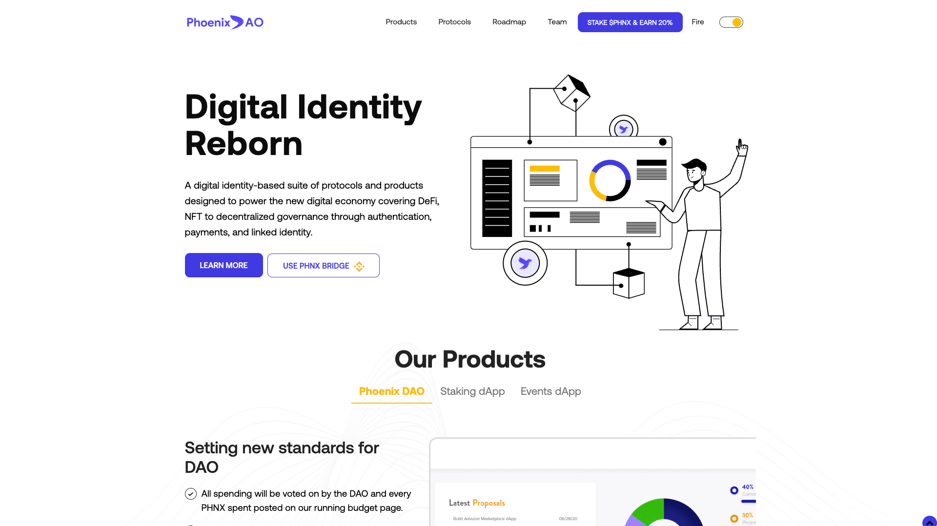 PhoenixDAO user interface