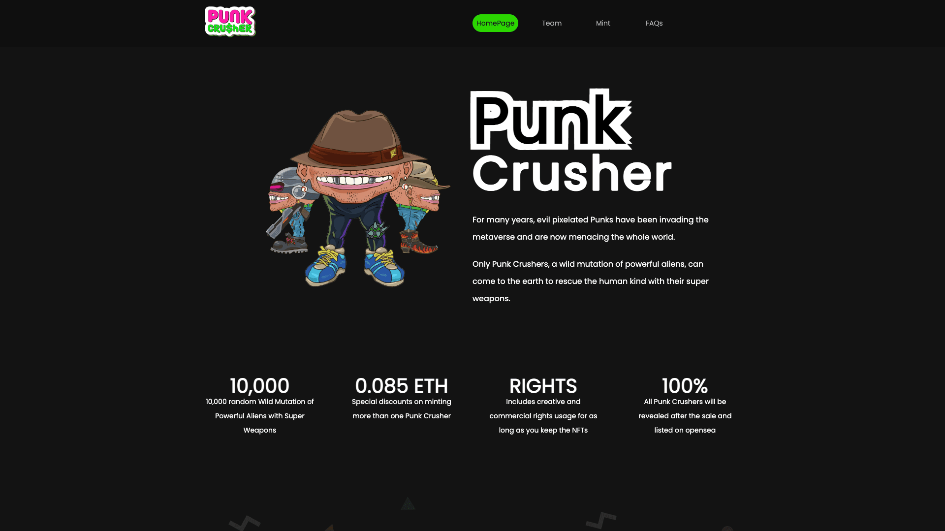 Punkcrushers user interface